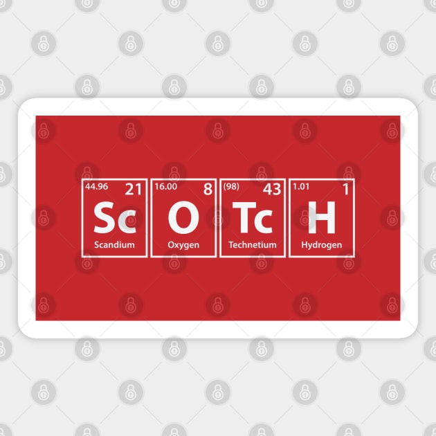 Scotch (Sc-O-Tc-H) Periodic Elements Spelling Magnet by cerebrands